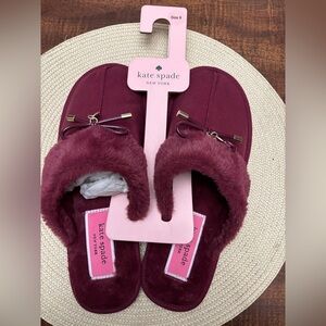 Kate Spade - Women Maroon Slippers with Bow
